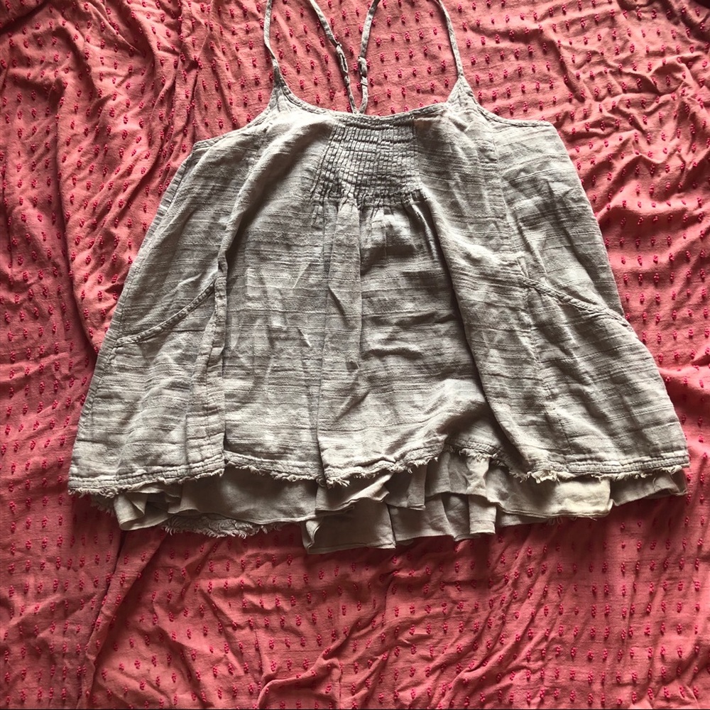 LILI ROSE LINEN TOP L